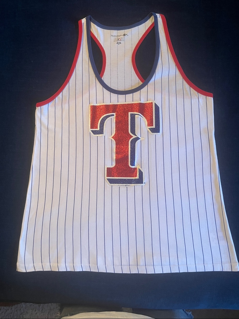 5th & OCEAN BY NEW ERA Texas Rangers Racerback Tank Top